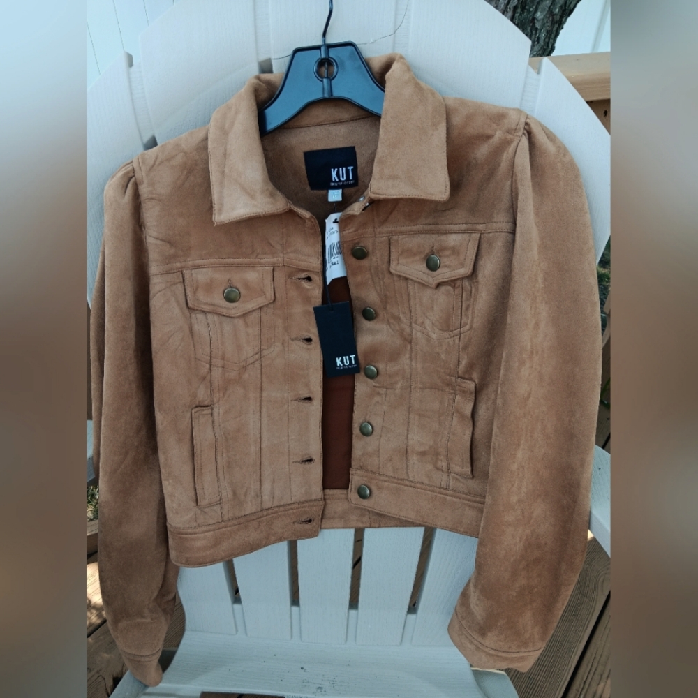 Kut from the Kloth Camel Suede Jean Jacket